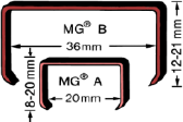 MG-M B 78 4 Coiled  Staples B 36 (4.000 staples per coil) M B 78 4