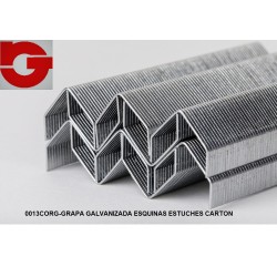 0013CORG GRAPA CORN GALVANIZADA EN ANGULO DE ESQUINAS ESTUCHES CARTON
