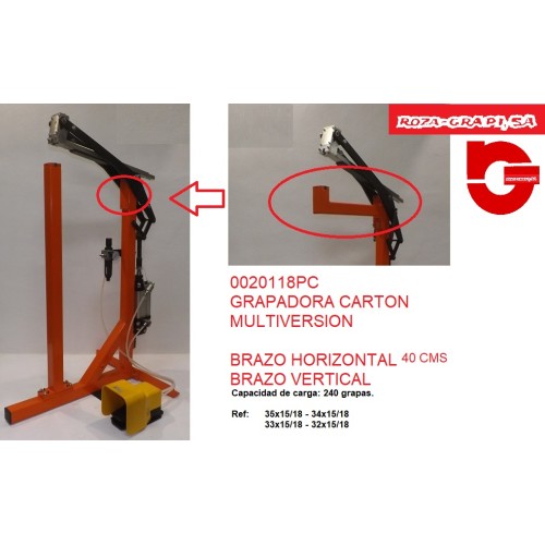0020118PC MAQUINA GRAPADORA PEDAL BRAZO VERTICAL Y HORIZONTAL NEUMATICA - CPN