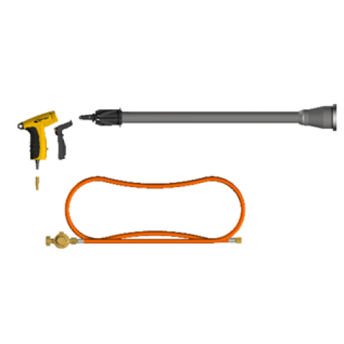 RETRAFALEL 10941 HORNET - shrink gun in a plastic case. A 90 kW -308 000 BTU-h straight long burner,  safety handle w