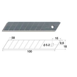 150900 CUCHILLA CUTTER 18 MM.(10Und.)