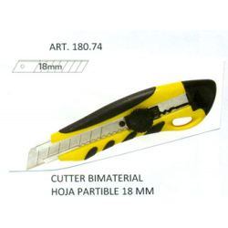 1509018074 CUTTER  BIMATERIAL NEGRO-AMARILLO CUCHILLA 18 MM.
REF.36074