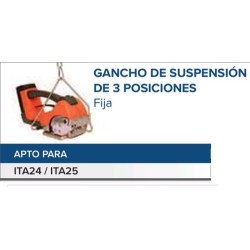 160118ITA24S3 GANCHO SUSPENSOR 3 POSICIONES  FLEJADORA ITA24 ITA25 OMS24 OMS25