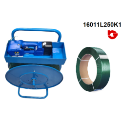 16011L16K1 KIT1 FLEJADORA BATERIA L16 + CARRO + BOBINA FLEJE PET