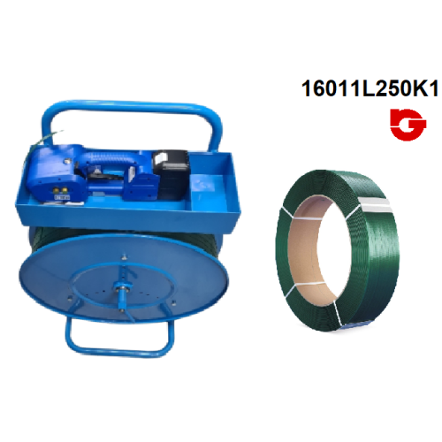 16011L16K1 KIT1 FLEJADORA BATERIA L16 + CARRO + BOBINA FLEJE PET