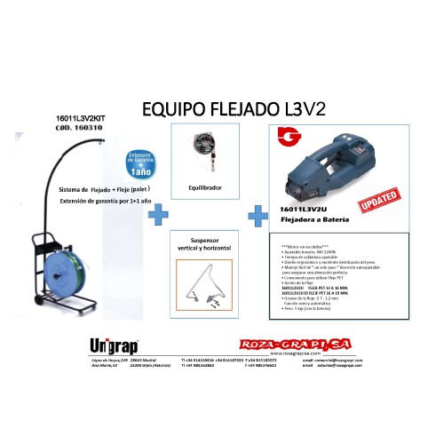 16011L3V2KIT KIT  FLEJADORA BATERIA L3V2U  Y CARRO DEVANADOR SUSPENSOR