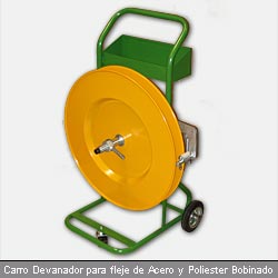 16031A CARRO DEVANADOR FLEJE METALICO-A 3 RUEDAS Y FRENO SALIDA FLEJE