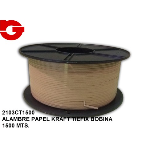 2103CT1500 ALAMBRE PAPEL KRAFT TIEFIX BOBINA 1500 MTS.