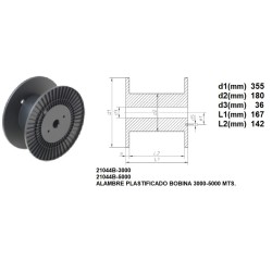 210444B-5000 ALAMBRE PLASTIFICADO TWISTBAND TIEFIX BOBINA 5000 MTS. 0,44 BLANCO