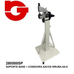 280500SP SOPORTE BASE + COSEDORA SACOS  PORTATIL ELECT 220 V  SIRUBA AA-6