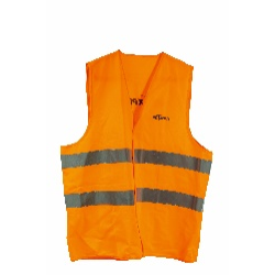 RETRAFALEL 44741 Orange polyester safety vest with hook-and-loop fastener. Visibility: 150 m - 492,13 ft