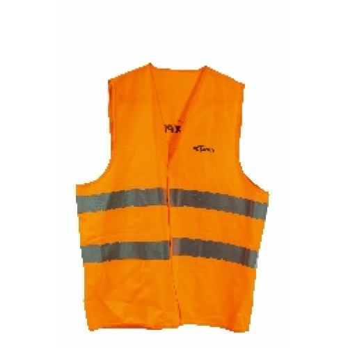 RETRAFALEL 44741 Orange polyester safety vest with hook-and-loop fastener. Visibility: 150 m - 492,13 ft