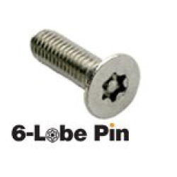 DTORSEG021 Tornillo de Seguridad 6-Lobe Pin