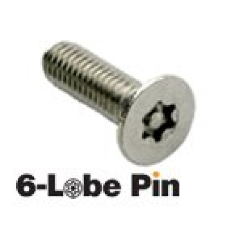 DTORSEG021 Tornillo de Seguridad 6-Lobe Pin