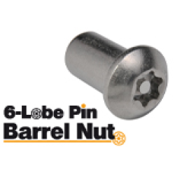 DTORSEG006 Tornillo de Seguridad 6-Lobe Pin Barrel Nuts