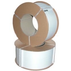 B11000175B BOBINA FLEJE PP 12X070 D.200 BLANCO BOB. 2500 mts.