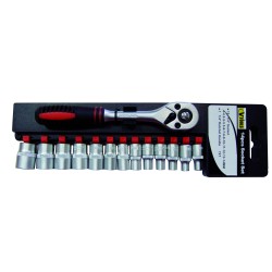 CLAB7214MK LLAVE CARRACA (72) 1/4'''' + 13 VASOS