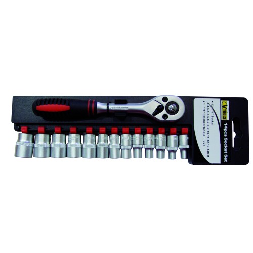 CLAB7214MK LLAVE CARRACA (72) 1/4'''' + 13 VASOS