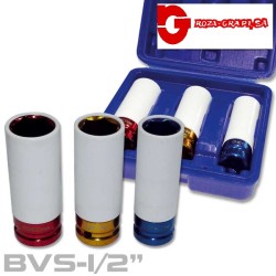CLABVS12000 JUEGO 3 VASOS IMPACTO LARGO HEXAG. 1/2''''  17, 19 y 21 mm
