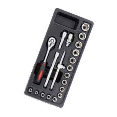 CLACHV7-36 BANDEJA 1 LLAVE CARRACA 3/8+19 ACCESORIOS (36)