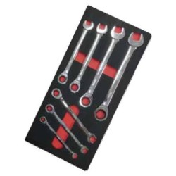 CLACHV7-80EVA BANDEJA LLAVES COMBINADAS CON CARRACA 8-19mm (7PCS)