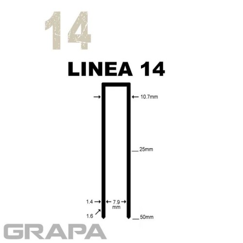 CLAGR001415 GRAPA CARTON C-5/8 (32) 15mm  (2.000 x 10)