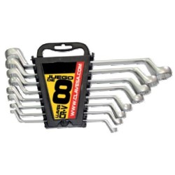 CLALL3008 LLAVE ACODADA PULIDO - JUEGO 8 PCS