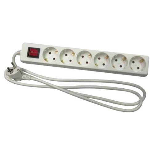 CLAZE0106 REGLETA CON INTERRUPTOR 6 TOMAS CABLE 1,5M