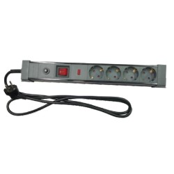 CLAZE0504 REGLETA CON INTERRUPTOR  Y PROTECCION 4 TOMAS CABLE 1,5M