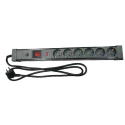 CLAZE0506 REGLETA CON INTERRUPTOR Y PROTECCION 6 TOMAS CABLE 1,5M