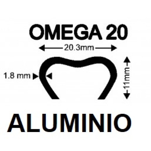 CLAGR001000A GRAPA OMEGA A-20 VR-20 ALUMINIO