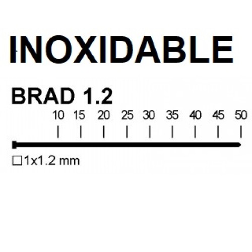 CLAPV12INOX CLAVO BRAD GN 1.2 FUSION F-18 INOXIDABLE