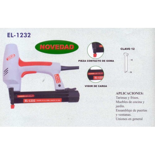 002530EL12 MAQUINA ELECTRICA EL-1232
CLAVO 12  DESDE 15 A 30 MM.