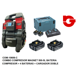 COM-10606-C COMBO COMPRESOR MAGNET 500-5L BATERIA 