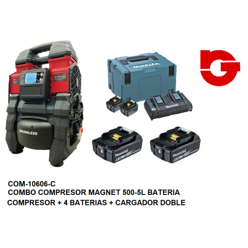 COM-10606-C COMBO COMPRESOR MAGNET 500-5L BATERIA 