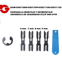DAM-03071088-03071099-03071100-03071120 HORQUILLA MONTAJE Y DESMONTAJE  PARA ARANDELA DE SEGURIDAD ECLIP DIN 6799 