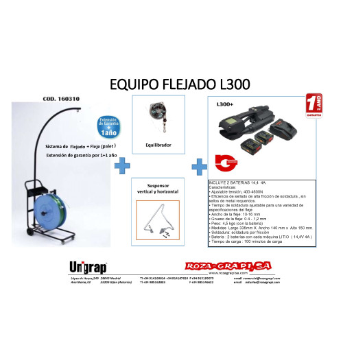 16011L350KIT KIT2 FLEJADORA BATERIA L350+ CARRO DEVANADOR SUSPENSOR