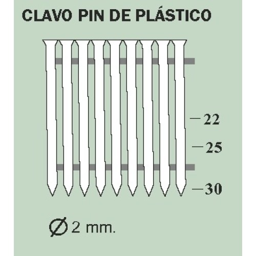 FA-CPN CLAVO PLASTICO  Ø 2,0 MM.