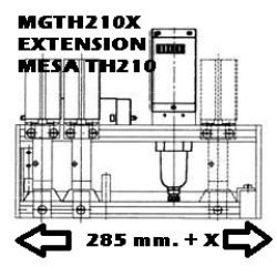 MGTH210X EXTENSION MESA PARA TH 210 285 mm.+X