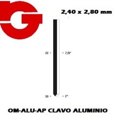 OM-ALU-AP CLAVO AP ALUMINIO