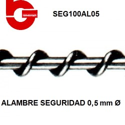 SEG100AL05 ALAMBRE GALVANIZADO SEGURIDAD 0,5 mm. Ø
 Carrete 286 mts. aprox.