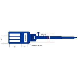 SEG20SG10 BRIDA SEGURIDAD NUMERADA  SG-10
(SF-1) 
3 ZONAS ESCRITURA DE 25 X 6 MM.