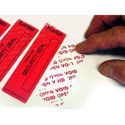 SEGETICR01 ETIQUETA SEGURIDAD 85 X 25 MM. ROJO CON RESIDUO NUMERADAS