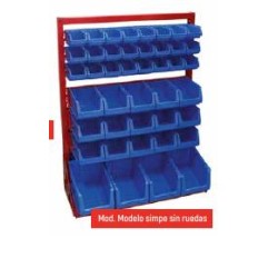 TAY396038 Estantería módulo Cairo, modelo simple sin ruedas (7 alturas, 1 cara)