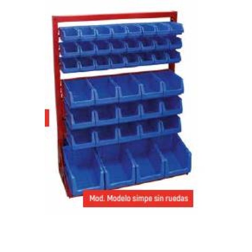 TAY396038 Estantería módulo Cairo, modelo simple sin ruedas (7 alturas, 1 cara)