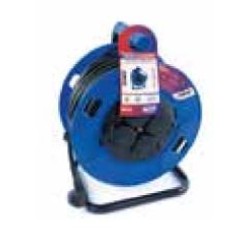 TAY764608 Enrollacable IP44 4 BASES 2P+T con termostato y tapa 50m. 3000W 3x1''5