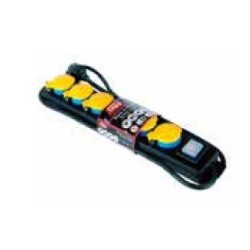 TAY836008 6 bases 2P+T cable goma (IP-44)