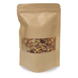 UN19.30.040 Bolsa de papel plastificado Doypack Kraft, con ventana