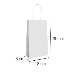 UN19.40.300 Bolsa papel asa rizada para 2 botellas 18x8x39cm