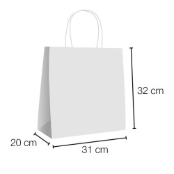 UN19.40.210 Bolsas papel asa rizada take away 31x20x32 cm